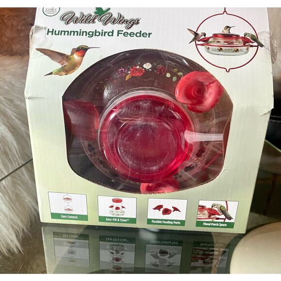Hummingbird Feeder Decorative Glass Top-Fill - Picture 5 of 6